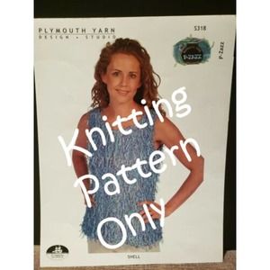 New Plymouth Yarn S318 P-Zazz Ladies Sweater Sleeveless Shell Knitting Pattern